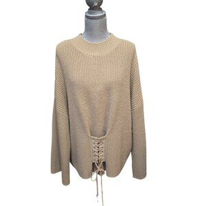 Rue + Women's Tan Plus Size Dolman Sleeve Sweater 2X